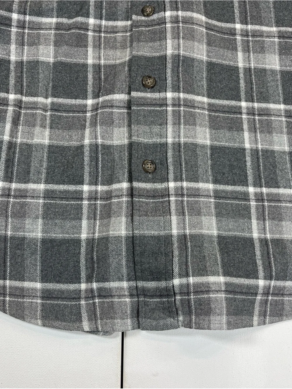 Polo Ralph Lauren Flannel Shirt Gray Plaid Elbow Patch Button Up Soft Men’s XL